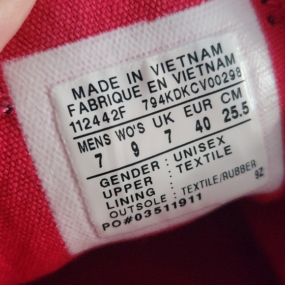 Converse All*Star Pink & Black Stars Sneakers size Women's 9, Men's 7 - Picture 6 of 8